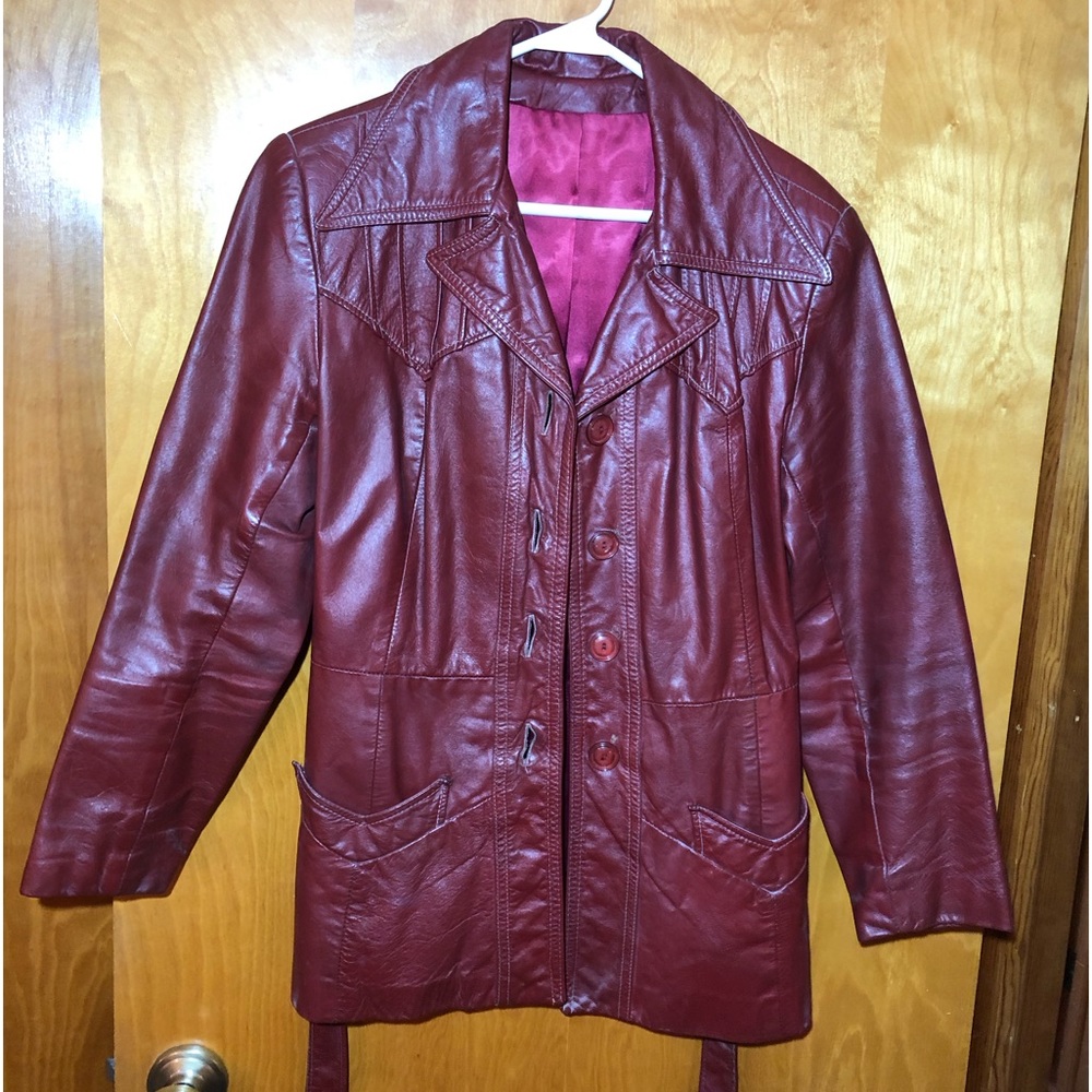Vintage Ladies Leather Jacket sz 12